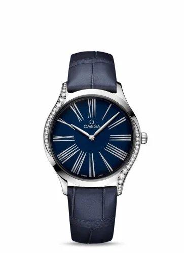 Omega De Ville Trésor 36 Stainless Steel / Blue - Roman / Alligator 428.18.36.60.03.001 (42818366003001)